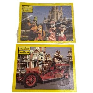 Vintage Disney Puzzles Mickey Minnie Donald Duck (Set of Two)